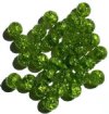 30 10mm Olive Crackle Beads